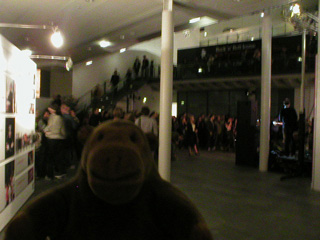 Mr Monkey downstairs at the launch party