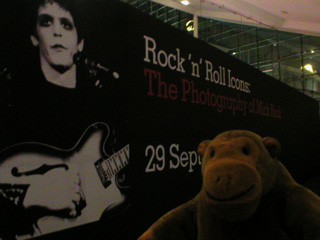 Mr Monkey about to go into the exhibition