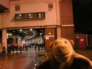 Mr Monkey at the west end of the South Stand