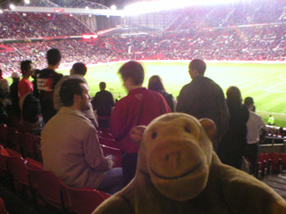 Mr Monkey leaving the match