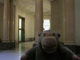 Mr Monkey inside the museum