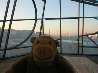 Mr Monkey looking out of the Pavilion