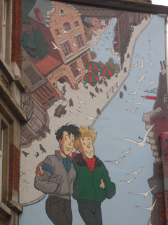 A closer view of the Brousaille mural