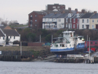 A ferry on a slipway in South Shields