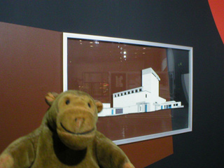 Mr Monkey with a Brutalist Church