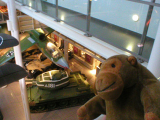Mr Monkey looking down on the T34