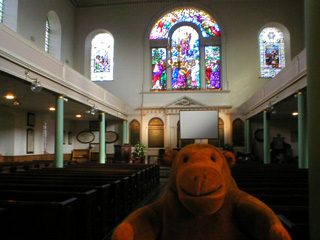 Mr Monkey in the nave of St. James