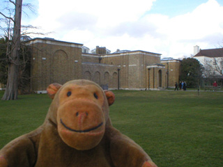 Mr Monkey outside Dulwich Picture Gallery