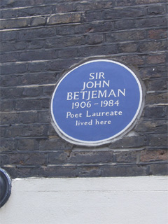 The John Betjeman blue plaque