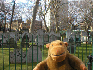 Mr Monkey in Bunhill Fields Burial Ground