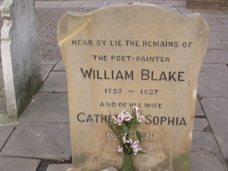 The gravestone of William and Catherine Blake