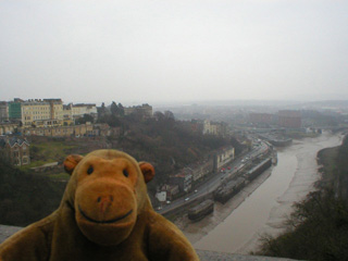 Mr Monkey looking at Bristol docks
