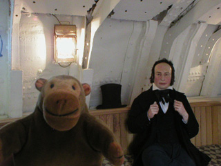 Mr Monkey with Mr Brunel in the stern gallery