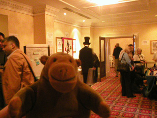 Mr Monkey watching someone dressed as Brunel
