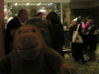 Mr Monkey in the bar of the hotel