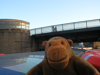 Mr Monkey going under Redcliffe Bridge