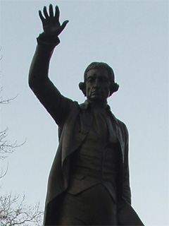 A statue of Edmund Burke