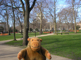 Mr Monkey crossing Russell Square