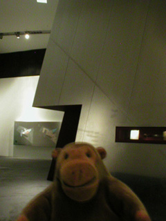Mr Monkey inside the Imperial War Museum North