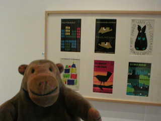 Mr Monkey with a selection of Black Bear book covers