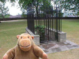 Mr Monkey approaching a cage like structure