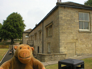 Mr Monkey outside the Courthouse Museum