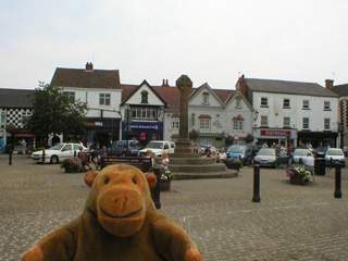Mr Monkey looking at Knaresborough Market Place