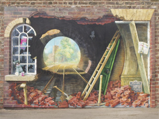 The mural on Knaresborough station