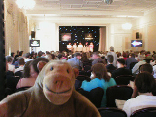 Mr Monkey at another writer's panel