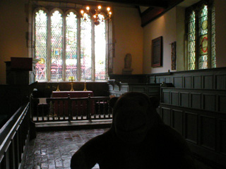Mr Monkey in the Merchant Adventurers chapel