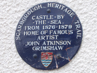The plaque on the Castle-by-the-Sea hotel