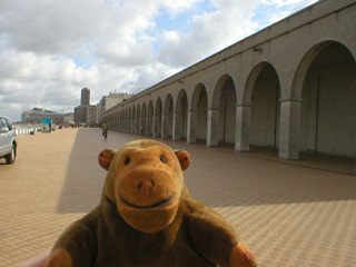 Mr Monkey looking at the Venetian galleries