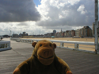 Mr Monkey looking at his hotel from the west pier