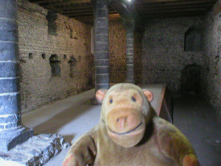Mr Monkey in the cellar of the keep