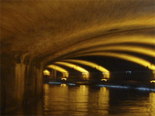 Lights in the tunnel under the Sint-Laurentsplein