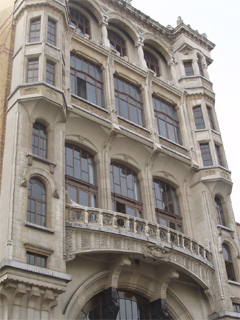 The Muinkschelde front of the Vooruit building