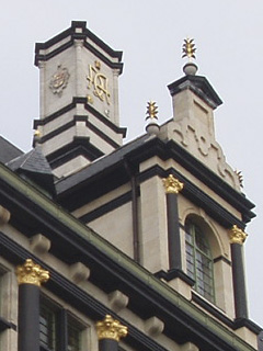 Decoration on the roof of the town hall of Ghent