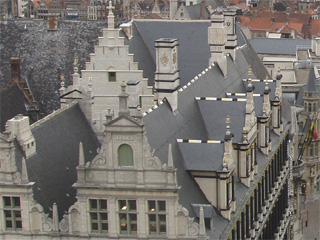 The roof of the town hall