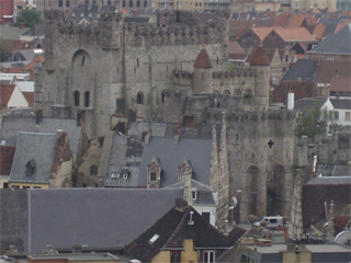 Het Gravensteen viewed from the Belfort