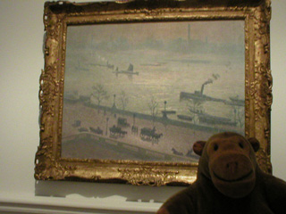 Mr Monkey with Claus' 'Morning Reflection on the Thames in London'