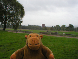 Mr Monkey looking towards the site of the Crystal Palace
