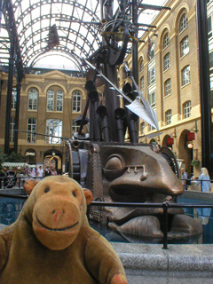 Mr Monkey looking at Navigators in Hayes Galleria