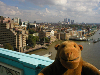 Mr Monkey looking west along the north bank of the Thames