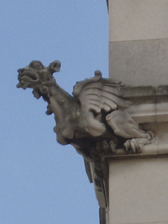 A gargoyle on the South Abutment of Tower Bridge