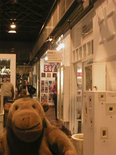 Mr Monkey looking at the ground floor of the Centre