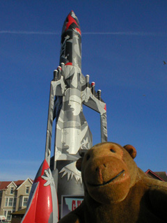 Mr Monkey with the Picasso-painted rocket