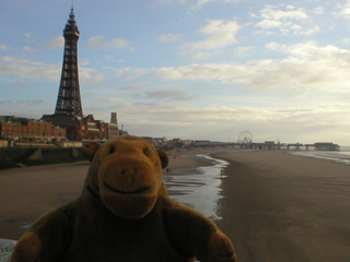 Mr Monkey looking south from the North Pier