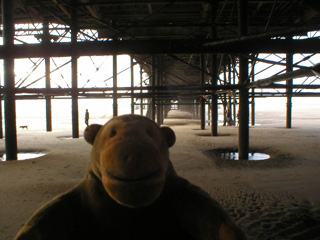 Mr Monkey underneath the North Pier